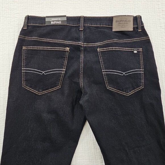 NWT Buffalo David Bitton Straight Six Jeans Men's 36x32 Dark Indigo Stretch NEW - Picture 12 of 16